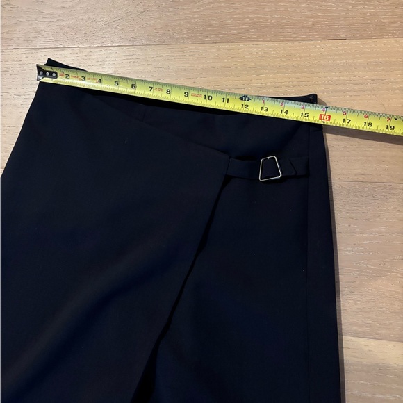 AKRIS Foss Wool Double Face Wide Leg Pants Apron Wrap Asymmetric Panel Trouser 8 - Picture 14 of 17